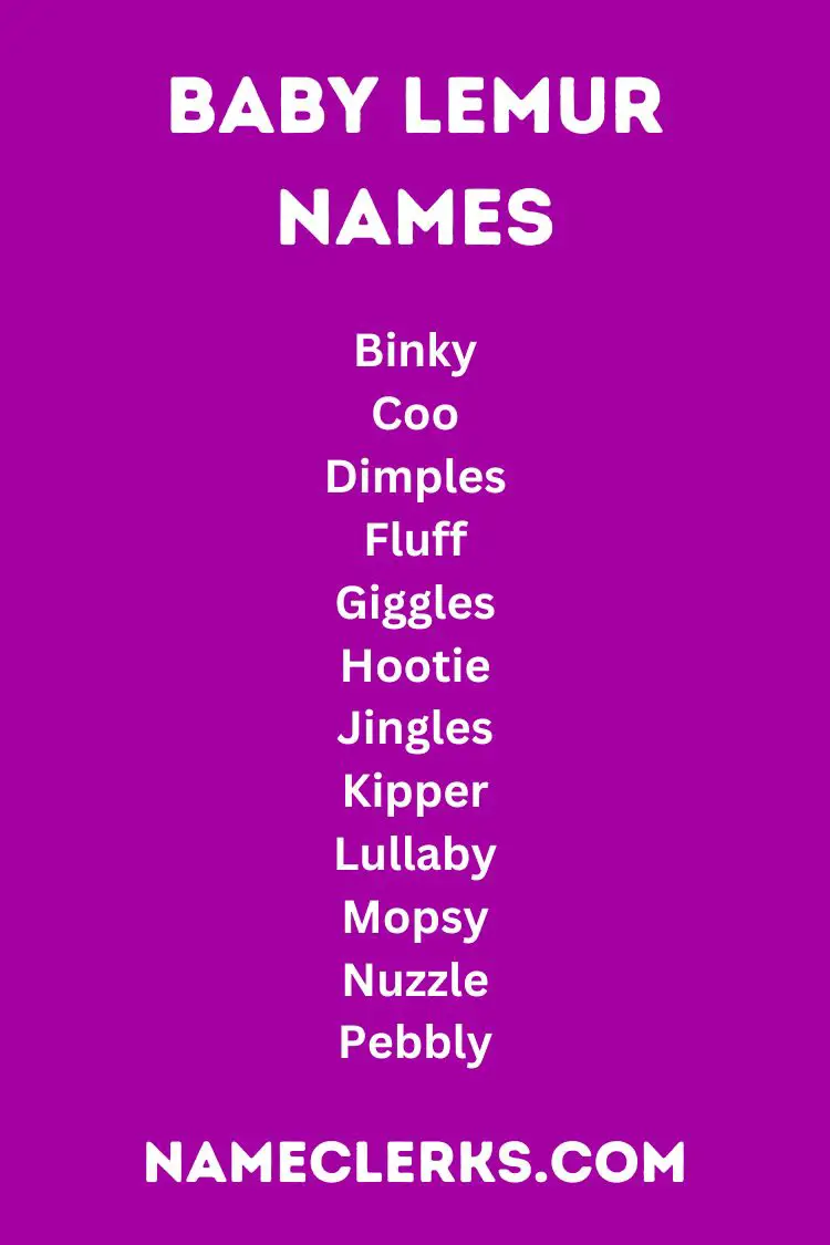 Baby Lemur Names