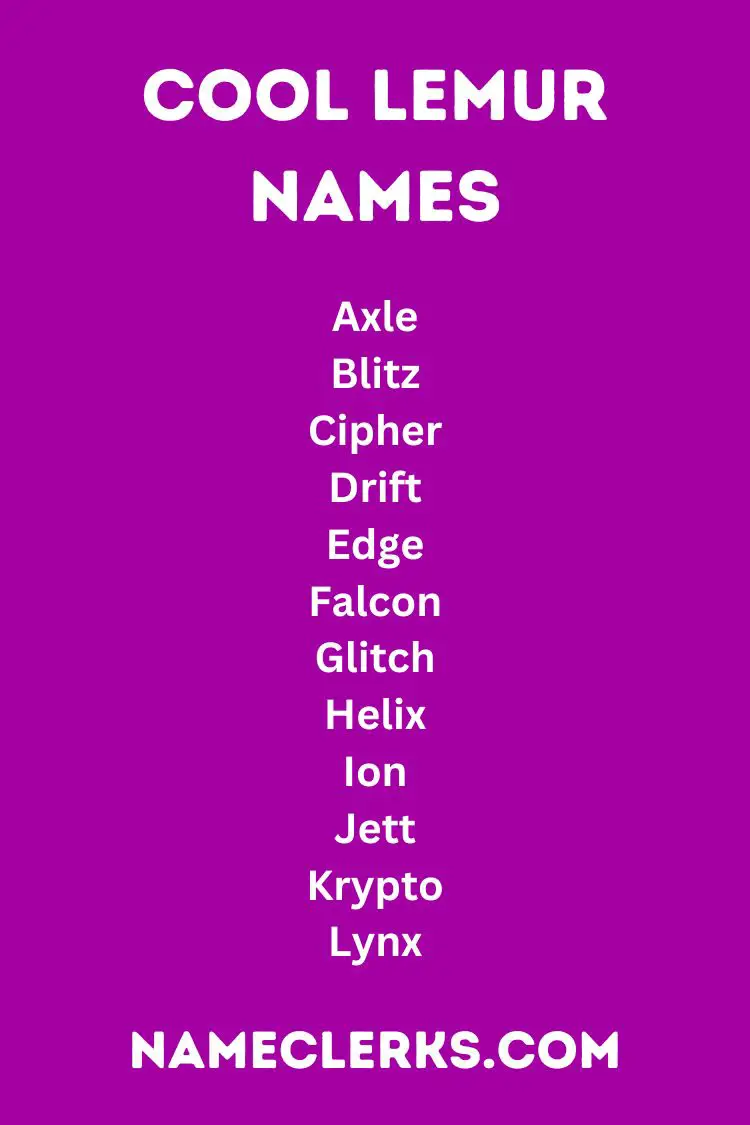 Cool Lemur Names