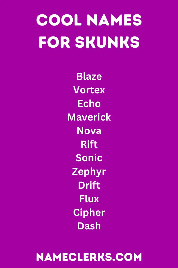 Cool Names For Skunks