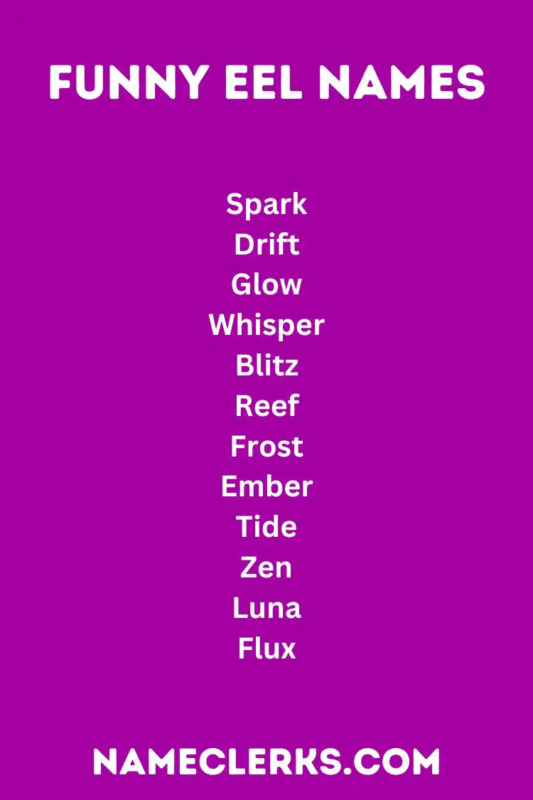Funny Eel Names