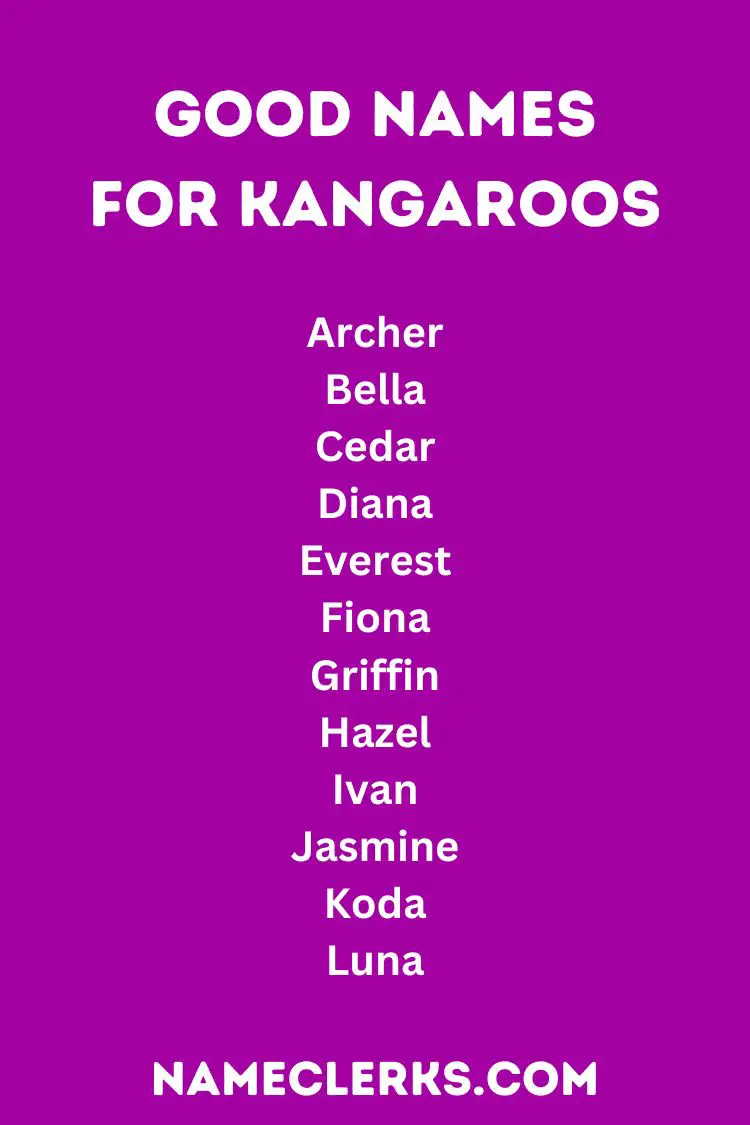 Good Names for Kangaroos